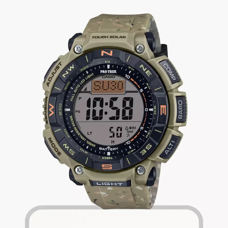 Casio Pro Trek Solar Power Resin Strap Digital Men's Watch- PRG-340SC-5